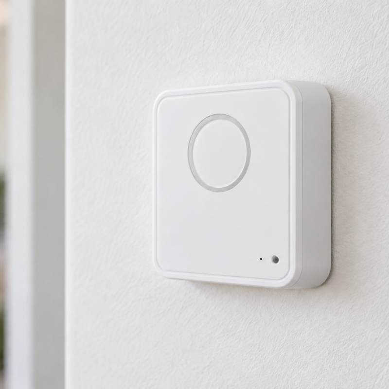 Dispositivo blanco de pared en interior moderno